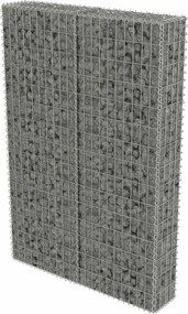 vidaXL horganyzott acél gabion fal fedéllel 100 x 20 x 150 cm