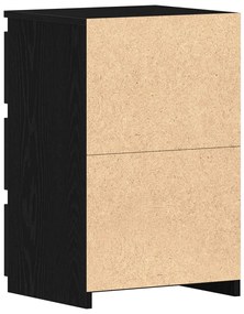 Éjjeli szekrény 2 db Fekete Tölgy 40x35x62,5 cm Műanyag