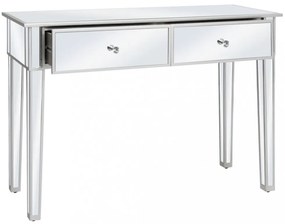 tükrös konzolasztal MDF-ből és üvegből 106,5 x 38 x 76,5 cm