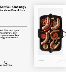 Klarstein Chef-Fusion Down Air System, 2 az 1-ben, indukciós főzőlap + páraelszívó, nagy teljesítményű, 7200 W