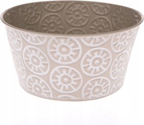 Fém Virágtartó Tál 18,5 x 9 cm Szürke Dekoráció