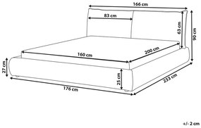 Franciaágy 160 cm Vue (kék) (ágyráccsal). 1076461