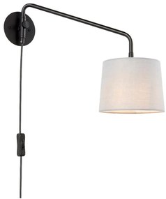 Endon 79500 - Fali lámpa CARLSON 1xE14/40W/230V szürke/fekete