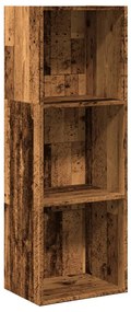 antik fa színű szerelt fa könyvespolc 40 x 30 x 114 cm