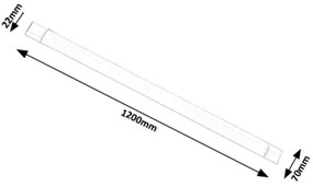 Rabalux 1453 - LED Pultmegvilágító BATTEN LED/40W/230V
