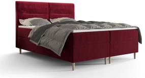 Franciaágy Boxspring 180 cm Saruta (bordó) (matraccal és tárolóhellyel). 1047368