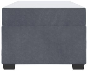 Ágykeret matraccal matracmal Sötétszürke 100 x 200 cm Bársony