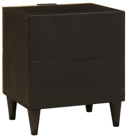Éjjeli asztal fiókkal 2 pcs Fekete és Arany 40 x 33.5 x 46 cm