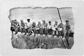 Poszterek 60x40 Munkások a gerendán Ebéd