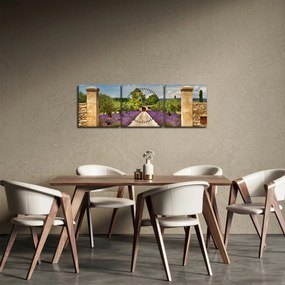 Kép - Levendula ösvények (órával) (90x30 cm)