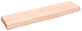 kezeletlen tömör tölgyfa fali polc 40 x 10 x 2 cm