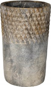 Szürke virágcserép L 14x23 cm