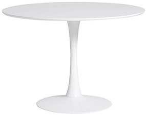 Oda fehér kerek étkezőasztal, ⌀ 110 cm - Marckeric