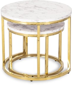 Dohányzóasztal szett Márvány színben. OLIS