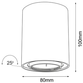 Brosline 1259 - POINT spotlámpa 1xGU10/10W/230V fehér