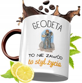 Bordó Bögre Földmérőnek Születésnapi Ajándék fényképes nyomtatással