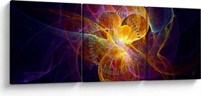 Absztrakt kép (órával) (90x30 cm)