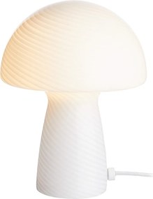 FUNGI TOWN üveg asztali lámpa, fehér