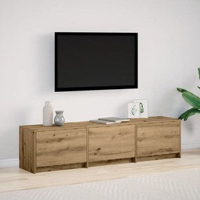 TV Szekrény LED világítással Artisan Tölgy 165x34x40 cm Szerelt Fa