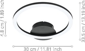 EGLO 900323 PARRAPOS-Z Modern LED Mennyezeti Lámpa Fehér, Fekete LED IP20