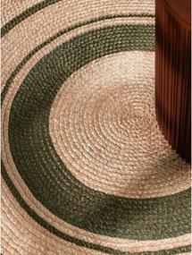 Natúr színű kétoldalas-kézi szövésű juta kerek szőnyeg ø 150 cm Basil – Hanse Home