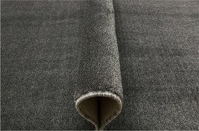 Szőnyeg Ezüstszürke Fekete Melange Puha Gyapjú Java 200x250 cm