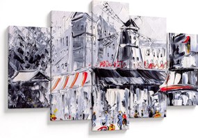 Kép - utca Párizsban, olajfestmény (150x105 cm)