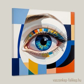 Absztrakt szem – 1 prémium vászonkép – modern hangulat 40x40cm