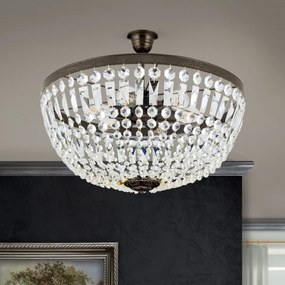 Orion DL 7-542/6-Kristály csillár rúdon ARILA 6xE27/60W/230V átm. 60 cm barna/patinás