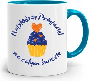 Kék Barát Bögre A Világ Legédesebb Barátja fényképes nyomtatással