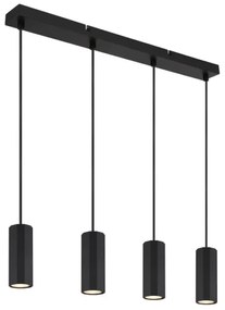 Globo 57918-4HB - Csillár zsinóron JAMES 4xGU10/25W/230V fekete