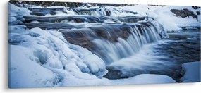 Egy folyó képe télen (120x50 cm)