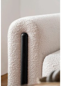 Bézs-krémszínű buklé kinyitható-tárolóhelyes kanapé 244 cm Arcadova – ELTAP