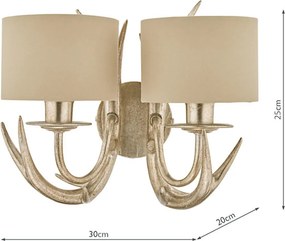 Laura Ashley Mulroy 3727743-Q Fali lámpa 2x25W/E14 IP20
