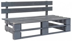 4 részes szürke impregnált fenyőfa raklapgarnitúra párnákkal