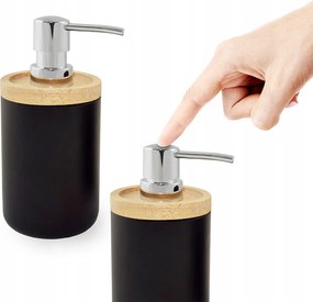 Fekete Folyékony Szappan Adagoló Fekete Bambusz Tartály divatos 250 ML