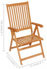 2 db tömör tíkfa kerti szék fekete párnákkal