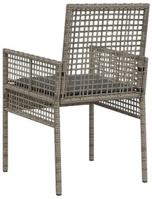 Kerti Székek 2 db párnával Szürke Poli Rattan