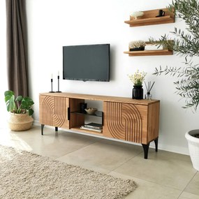 Lidya fém TV-állvány, tölgy, 50 cm