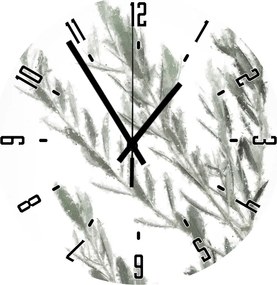 Falióra dekoratív nyomtatás Levelek fehér alapon 45 cm