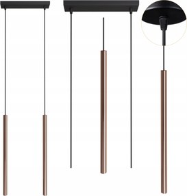 Mennyezeti függőlámpa túlnyúló fém modern fekete-réz szín