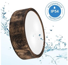 Fürdőszobai mennyezeti lámpa OAK SMOKY 2xE27/15W IP54, 27,5 cm, tölgy/barna