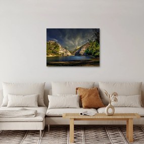 Tájkép tóval (70x50 cm)
