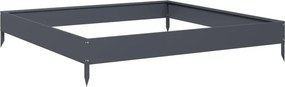 vidaXL antracitszürke acél kerti magaságyás 100 x 100 x 18,5 cm