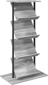 vidaXL Magazin állvány Szürke Sonoma 68 x 40 x 123.5 cm Faanyag
