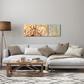 Kép - Festett növények (órával) (90x30 cm)