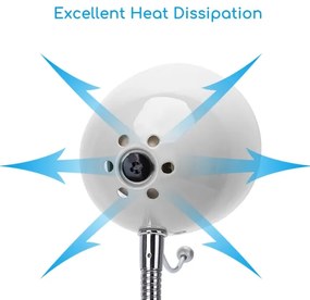 Aigostar asztali lámpa klippel 1xE27/11W/230V fehér/krom