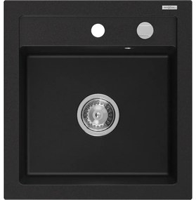 Mexen Vito 1-medencés gránit mosogató 520 x 490 mm, Fekete - 6503521000-77