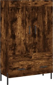 vidaXL füstös tölgy színű szerelt fa magasszekrény 69,5 x 31 x 115 cm