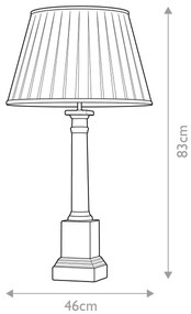 Elstead DL-LOUVIERS-TL - Asztali lámpa LOUVIERS 1xE27/60W/230V